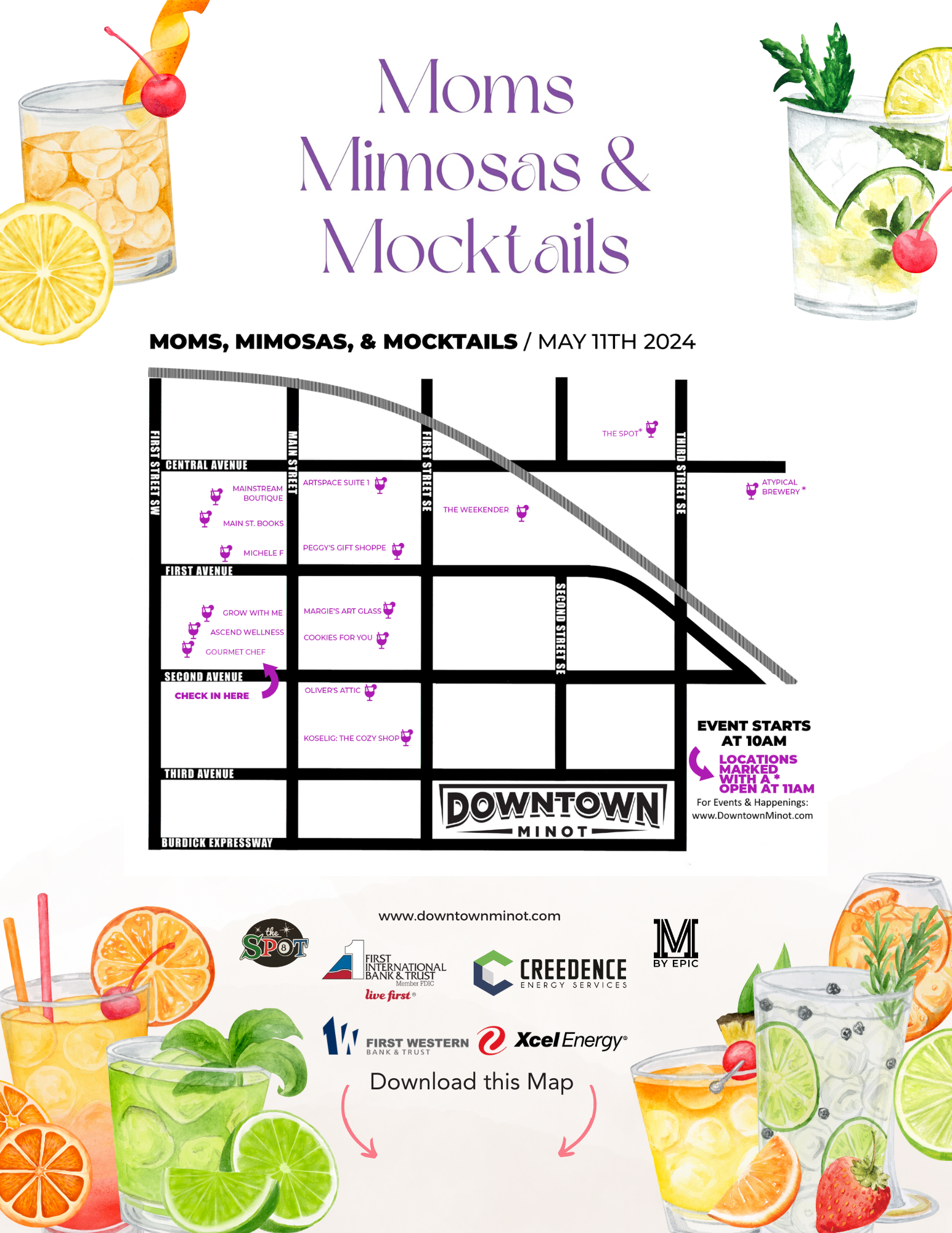 Moms, Mimosas, and Mocktails Map